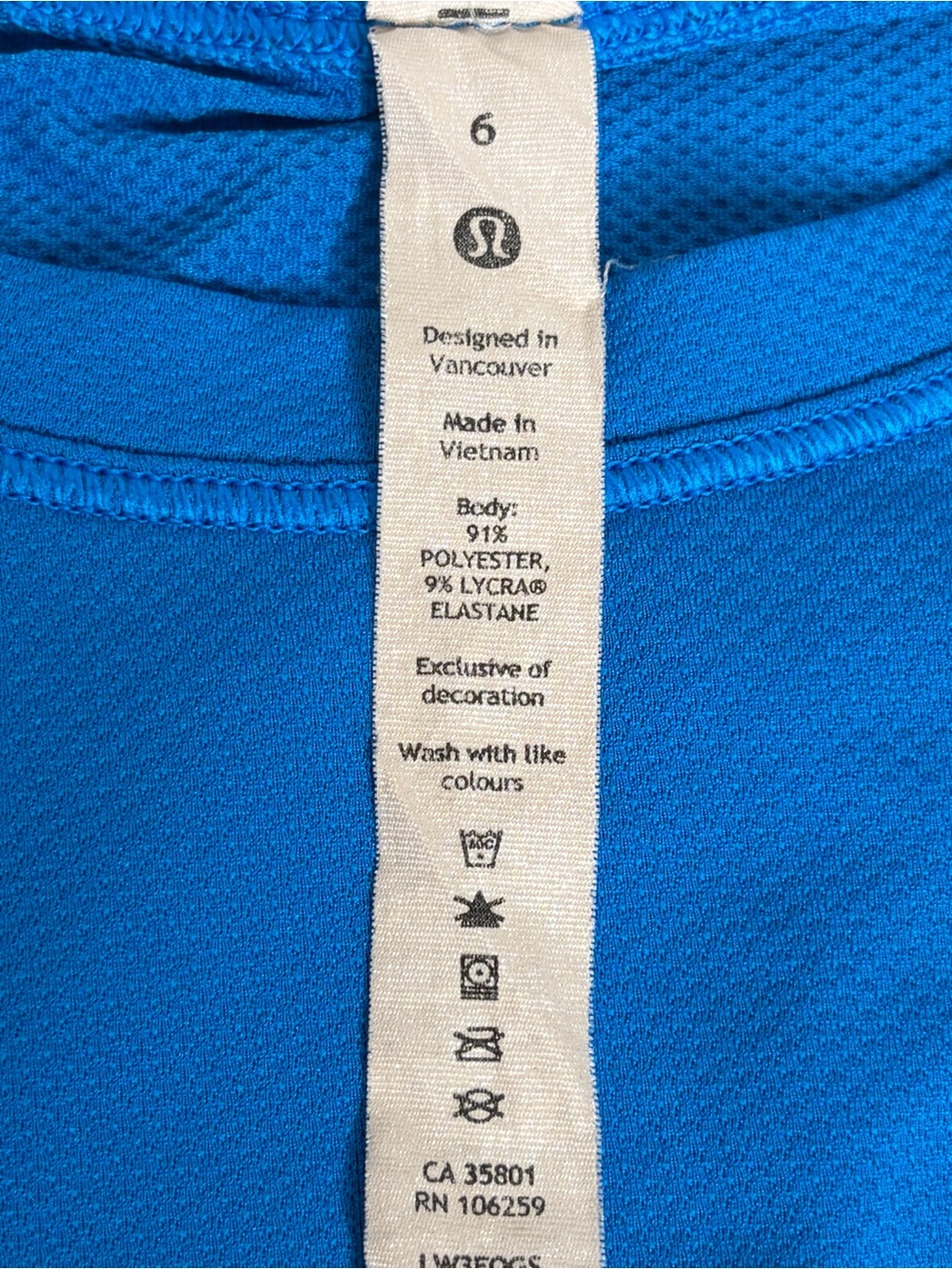 Lululemon Blue High Neck Running and Training T-Shirt Poolside 6 - Picture 7 of 11